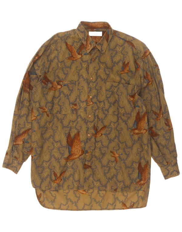 Millibar Chemise Homme Large Beige Paisley Coton
