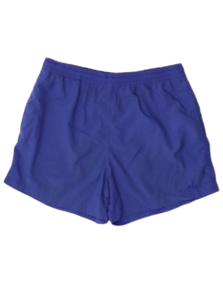 FILA Short de Sport IT 50 Large Homme Bleu Polyamide
