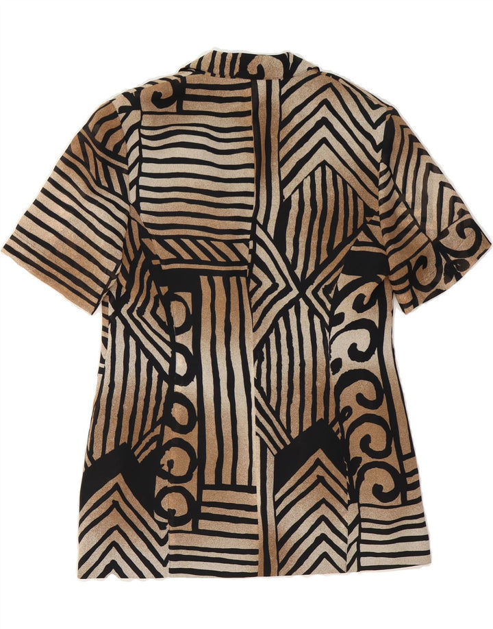 VINTAGE Womens 2 Button Blazer Jacket IT 42 Medium Brown Striped Vintage Vintage and Second-Hand Vintage from Messina Hembry 