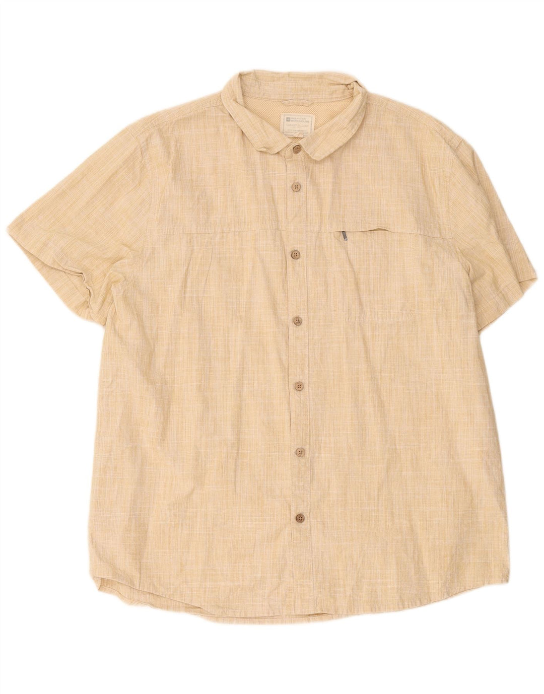 Mountain Warehouse Chemise à manches courtes pour homme 2XL Beige Polyester