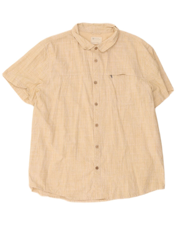 Mountain Warehouse Chemise à manches courtes pour homme 2XL Beige Polyester