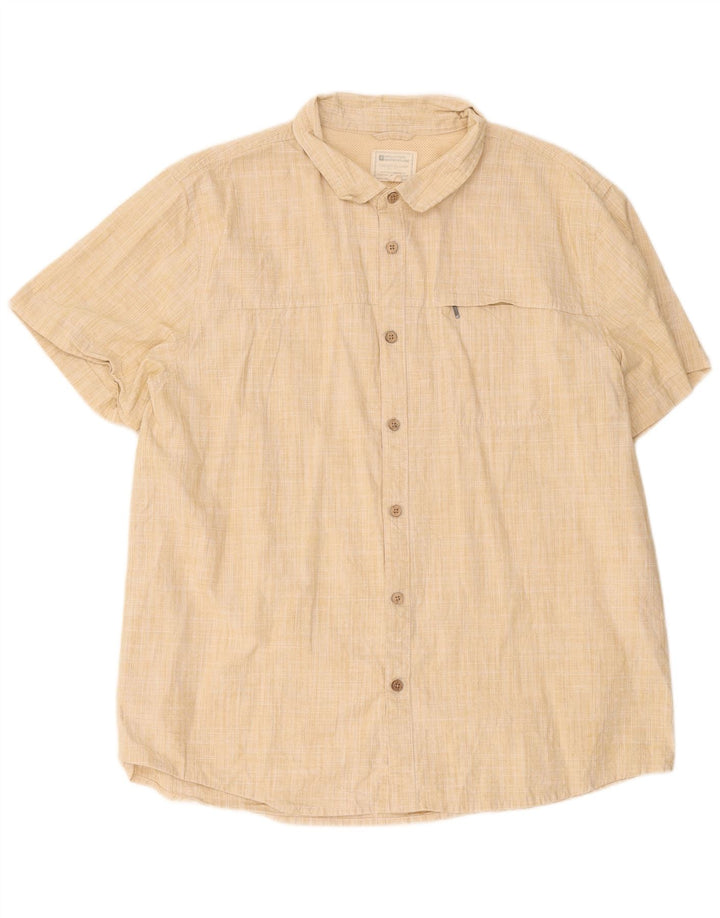 Mountain Warehouse Chemise à manches courtes pour homme 2XL Beige Polyester