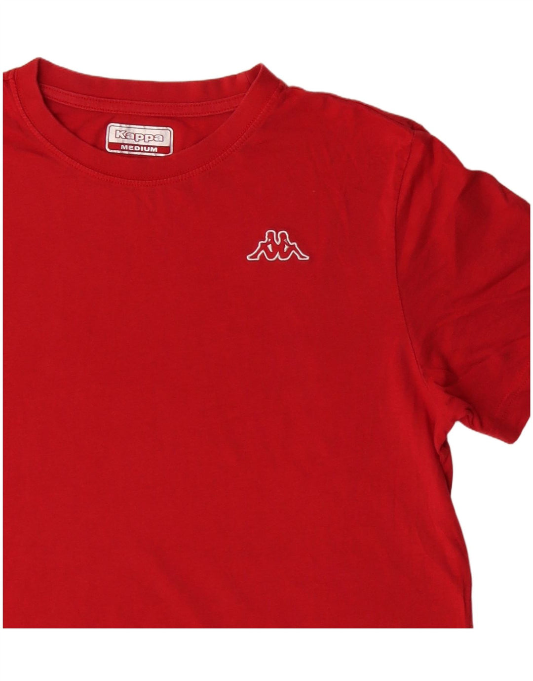 KAPPA T-Shirt Femme Top UK 14 Coton Rouge Moyen