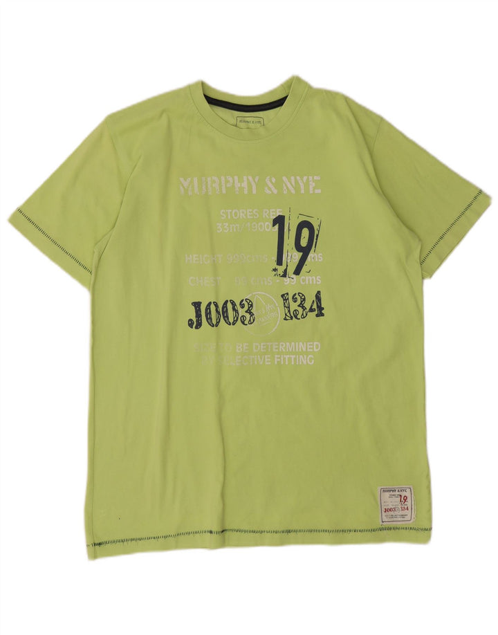 Murphy & Nye T-shirt graphique pour homme en coton vert grand