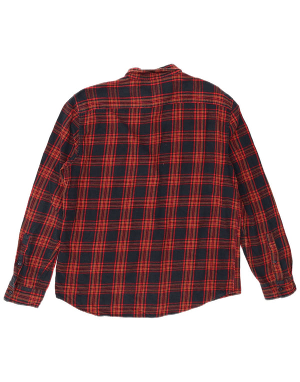 Jack Wills Mens Slim Fit Flannel Shirt XL Red Check Cotton
