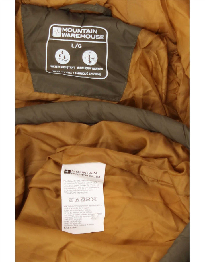 Mountain Warehouse Veste matelassée à capuche pour homme UK 40 Large Kaki Polyamide