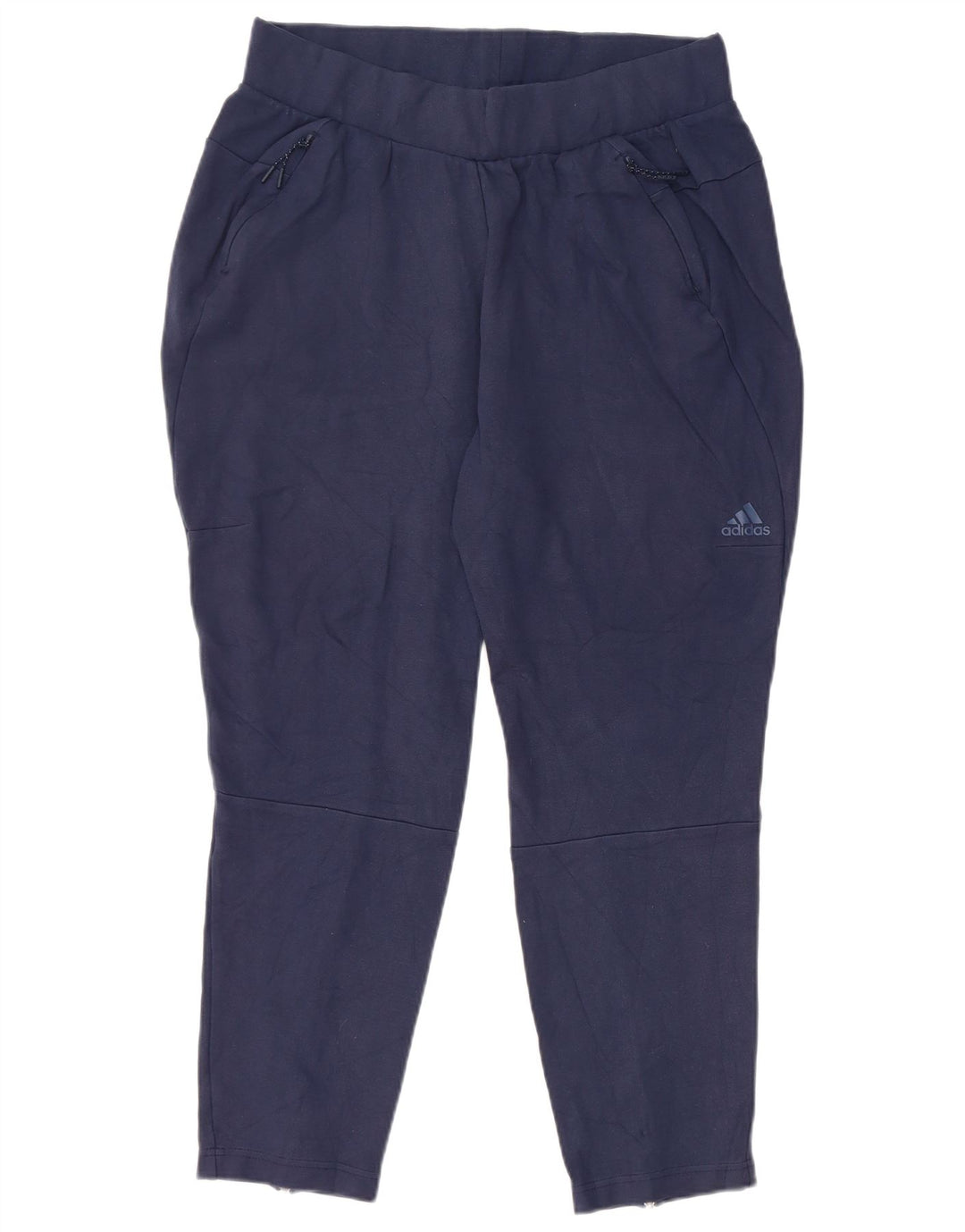 ADIDAS Pantalon de survêtement pour femme UK 16 Large Rayonne Bleu Marine