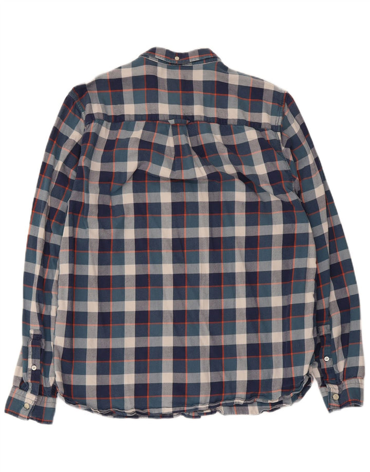 Lyle & Scott Chemise Homme Grand Carreau Bleu Marine Coton