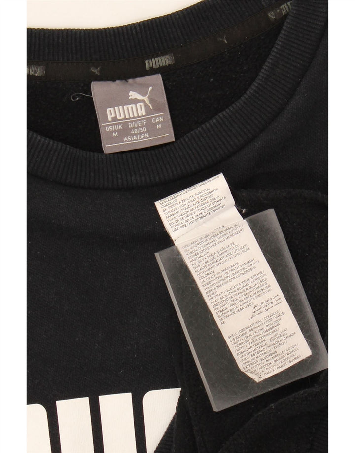 Puma Sweat-Shirt Graphique Homme Noir Moyen Coton