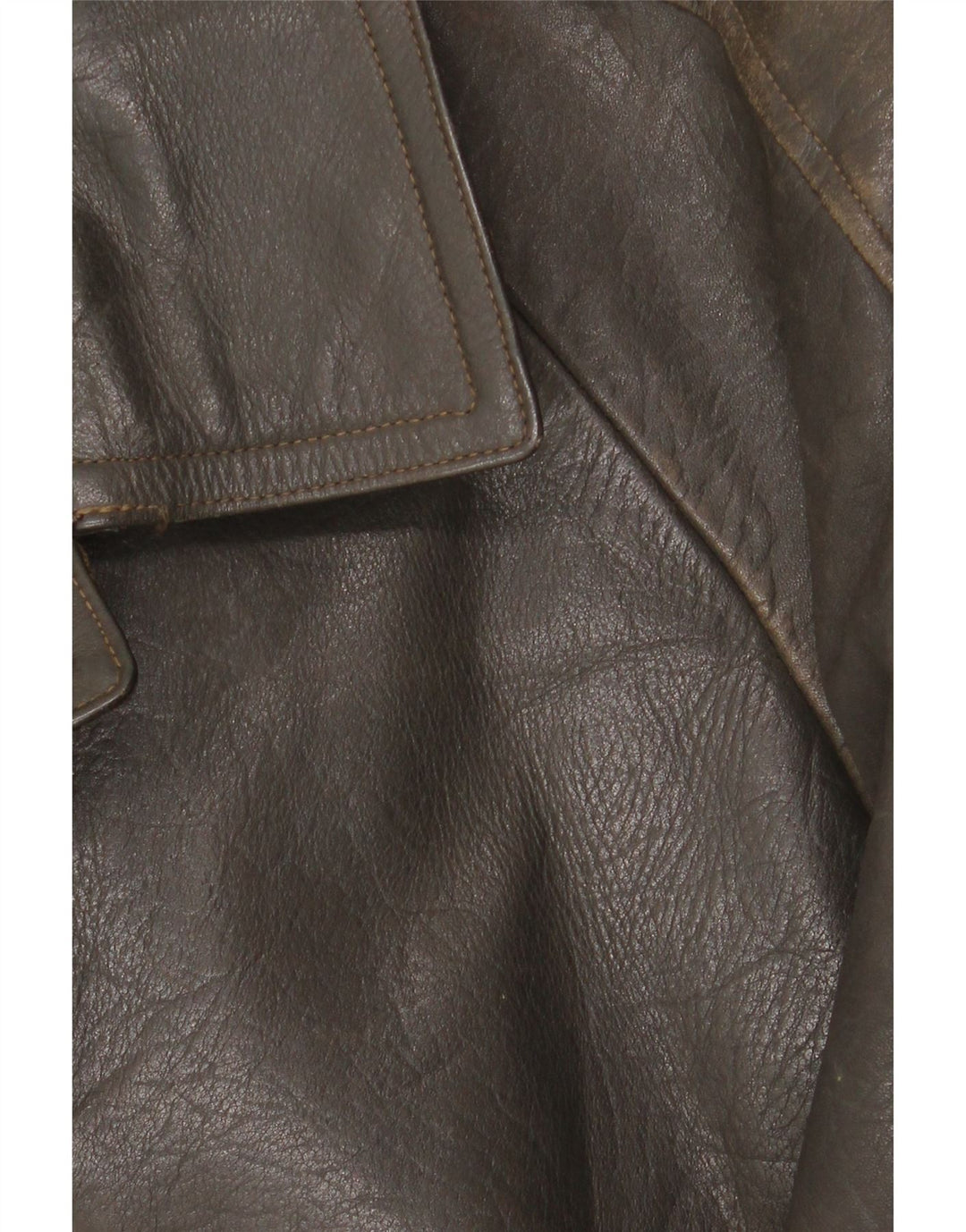 veste en cuir homme vintage IT 48 Kaki moyen