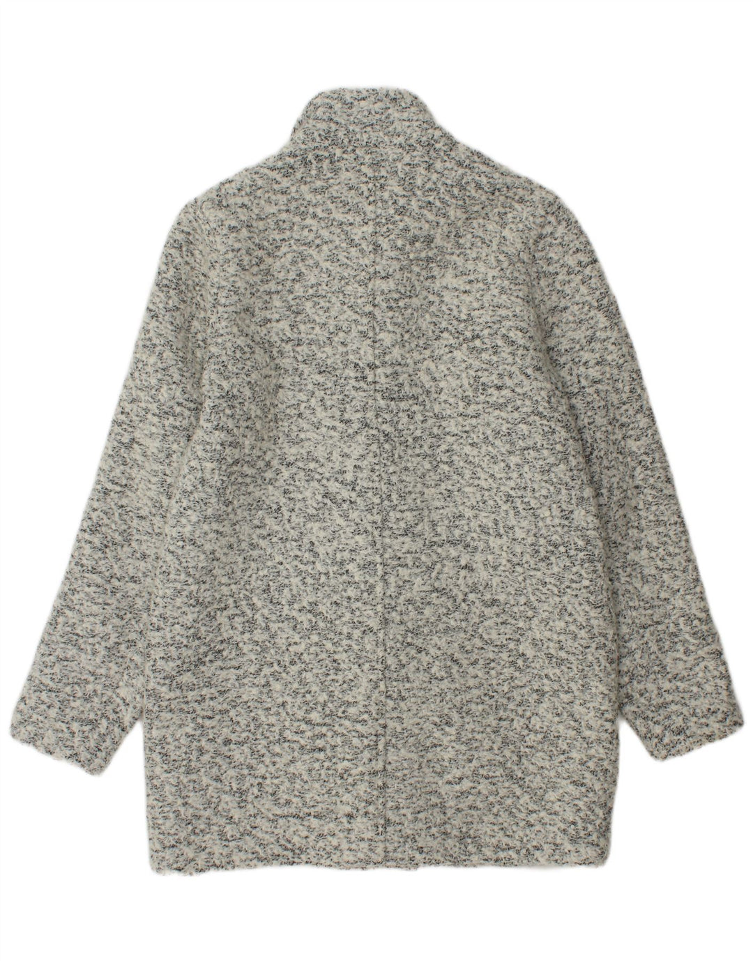 Abercrombie & Fitch Manteau surdimensionné pour femme UK 10 Petite laine mouchetée grise