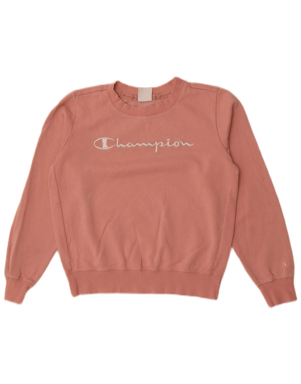 Champion Sweat-shirt oversize Crop Graphic pour femme UK 10 Petit Rose