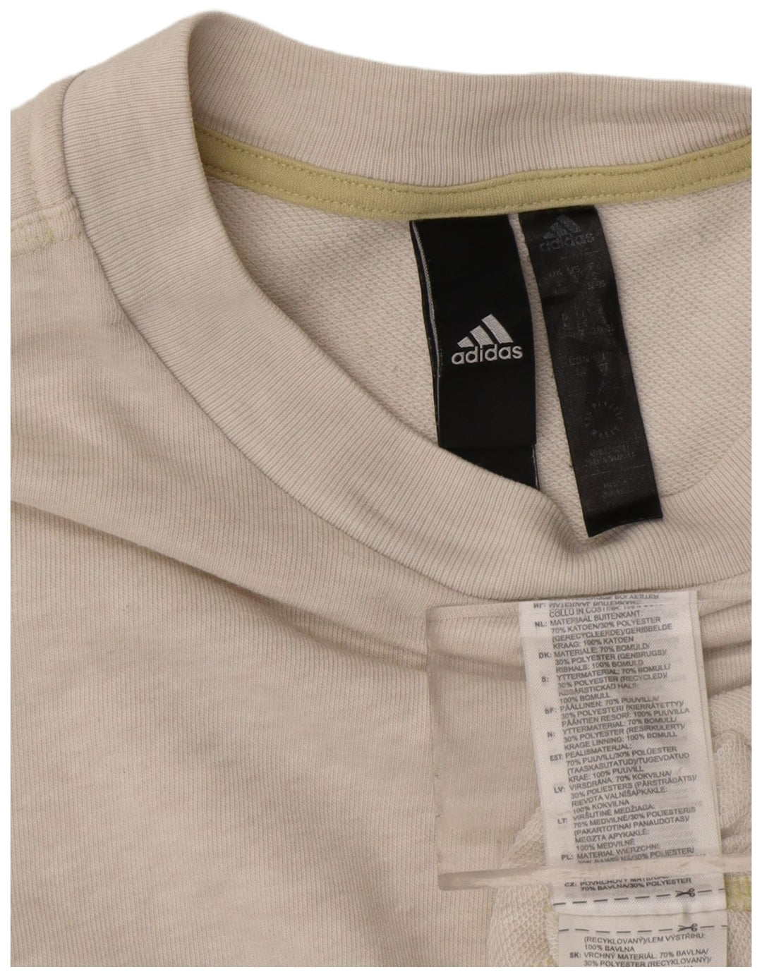 ADIDAS Sweat-shirt court surdimensionné pour femme UK 8/10 Petit coton gris