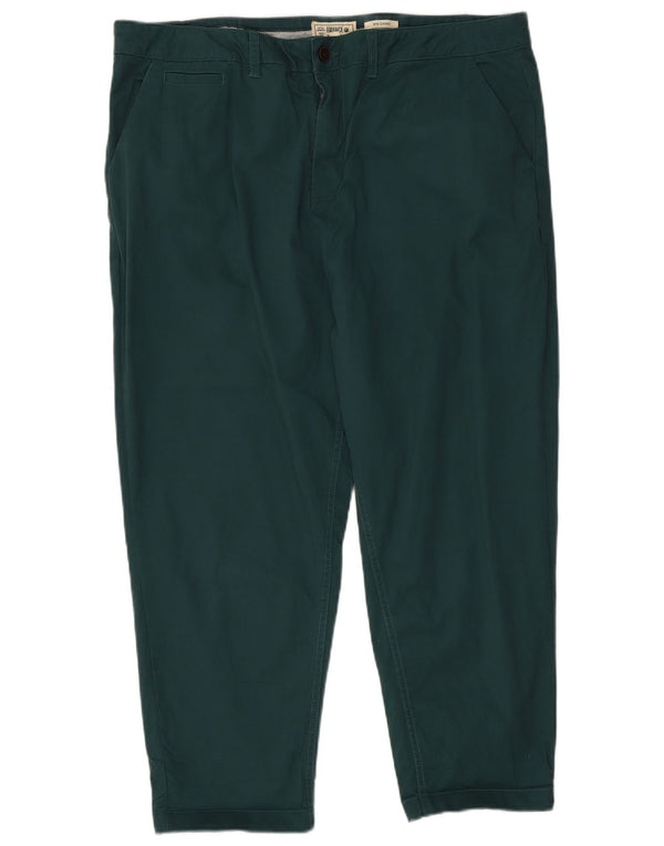 Fat Face Pantalon Chino Court Femme UK 18 XL W40 L25 Vert Coton