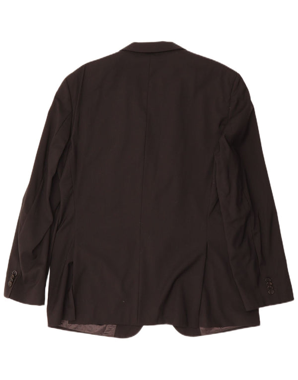 HUGO BOSS Veste Blazer 2 Boutons Homme EU 52 XL Noir Viscose