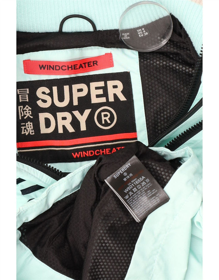 Superdry Veste Bomber Graphique The Windcheater Femme UK 8 Small Turquoise