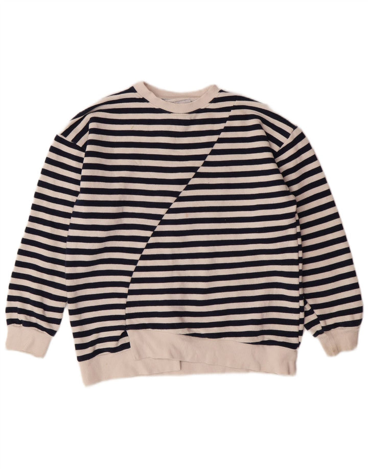 Zara Sweatshirt Fille 9-10 ans Bleu Marine Rayé