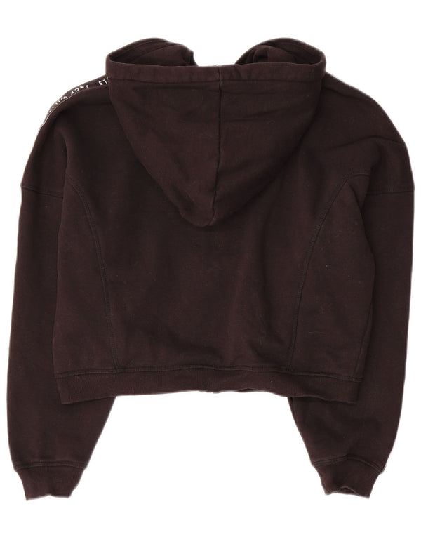 JACK WILLS Pull à capuche surdimensionné avec fermeture éclair pour femme UK 10 Petit Noir