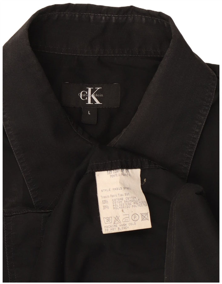 CALVIN KLEIN Chemise Homme Large Noir Coton