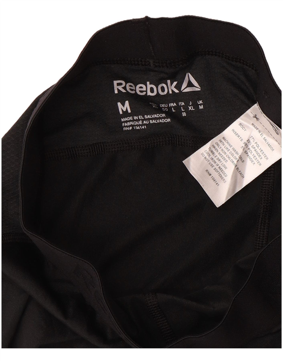REEBOK Legging Capri Graphique Homme Noir Moyen Polyester