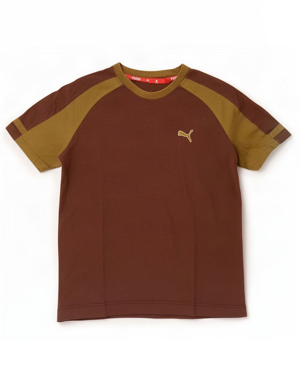 Puma T-Shirt Top Homme Marron Moyen Colourblock