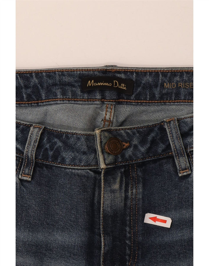 Massimo Dutti Jean droit cigarette pour femme EU 42 Large W32 L27 Bleu