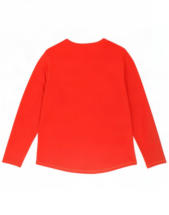 Marks & Spencer Haut graphique à manches longues pour femme UK 16 Grand coton rouge
