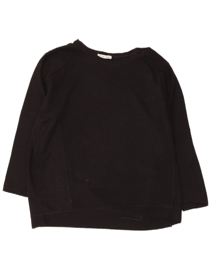 Zara Sweat-shirt surdimensionné pour femme UK 10 Petit Noir