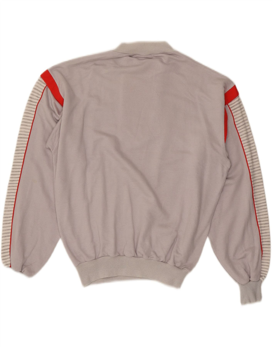 LOTTO Sweat-shirt à col boutonné pour femme UK 44 Gris moyen à fines rayures