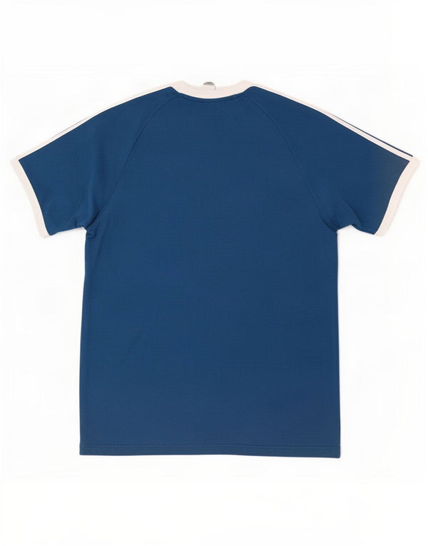 Adidas Mens T-Shirt Top Large Blue Cotton