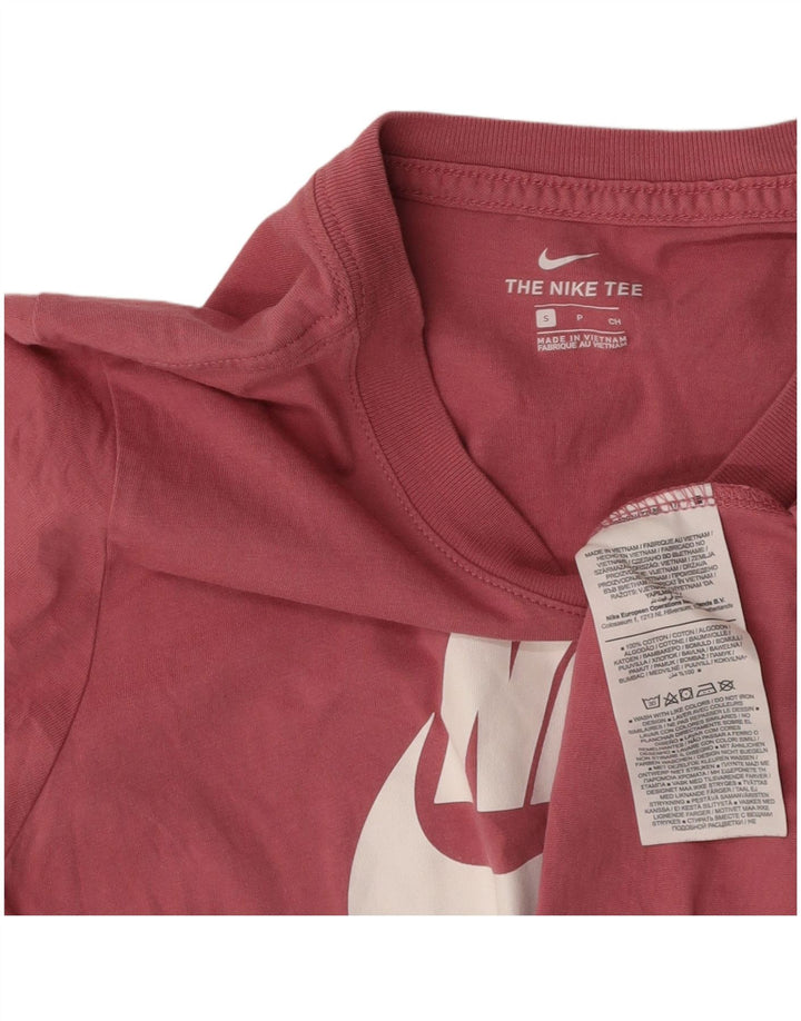 NIKE T-shirt graphique pour femme UK 10 Petit coton rose