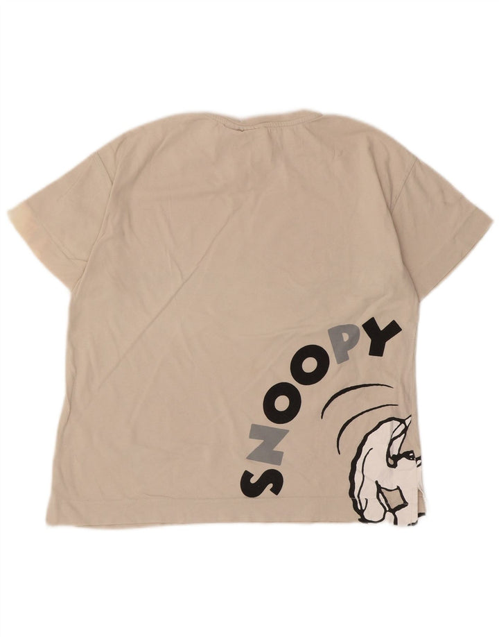 Zara T-Shirt Graphique Garçon 9-10 Ans Blanc Cassé