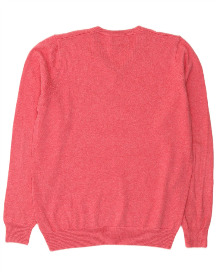 Marks & Spencer Pull Col V Homme Rose Moyen Coton