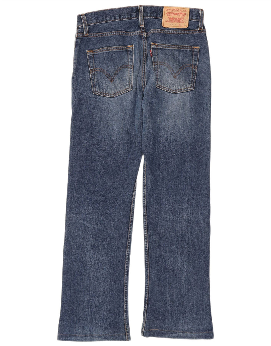 Levi's Jean Bootcut 518 Vieilli Homme W31 L30 Bleu Coton