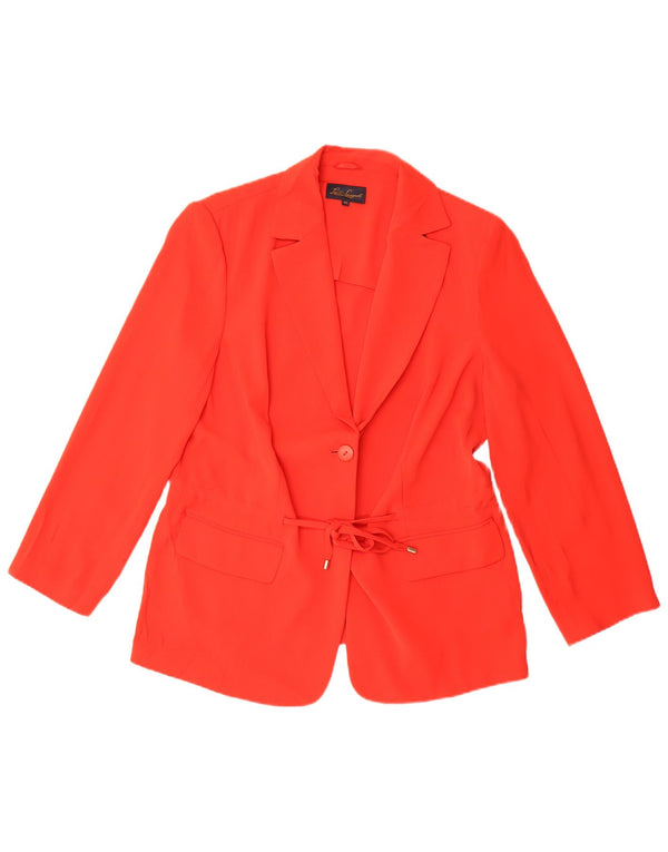 Luisa Spagnoli Veste Blazer 1 Bouton Femme IT 48 XL Rouge Polyester