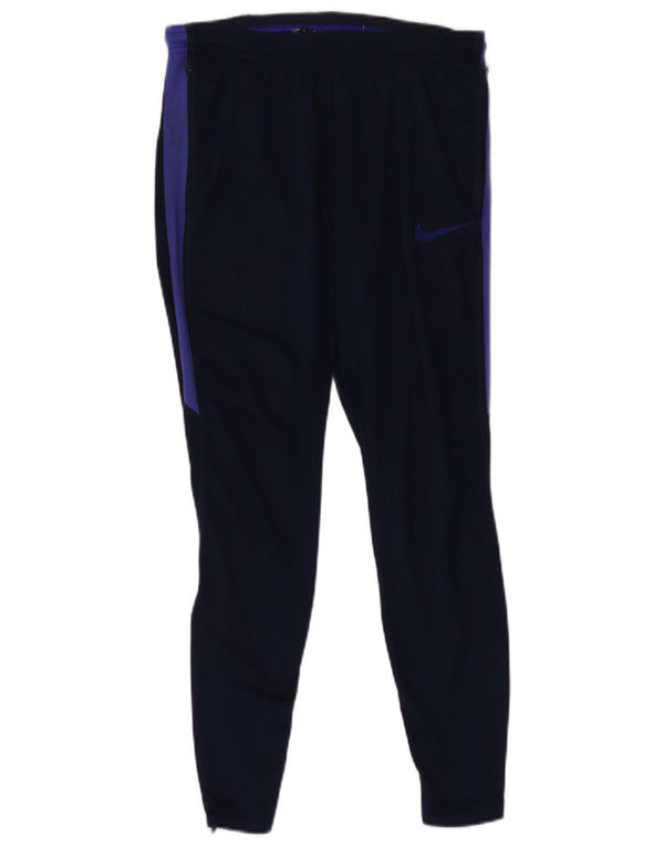 Pantalon de survêtement Nike Dri Fit pour homme en polyester color block bleu marine moyen