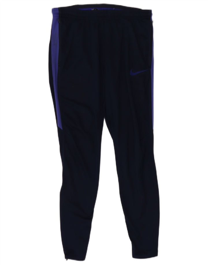 Pantalon de survêtement Nike Dri Fit pour homme en polyester color block bleu marine moyen