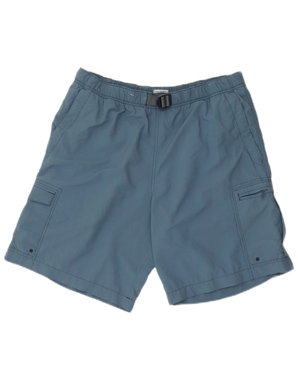 Columbia Short Cargo Homme Medium W36 Bleu Nylon