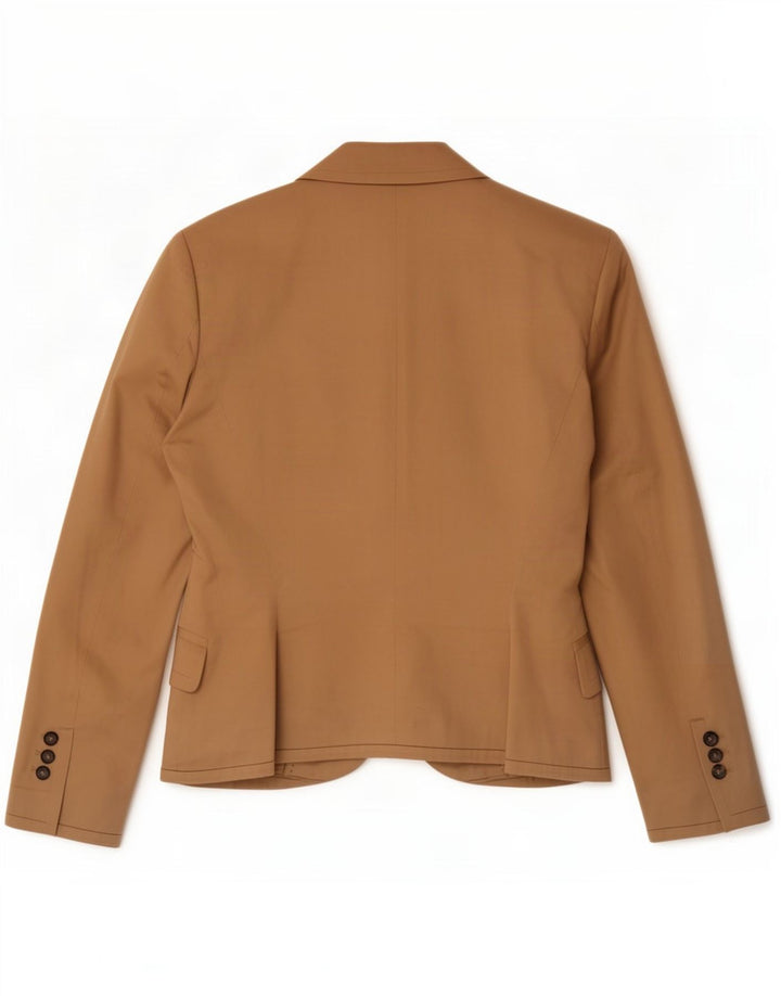 Zara Veste Blazer 2 Boutons Femme UK 14 Grand Coton Beige