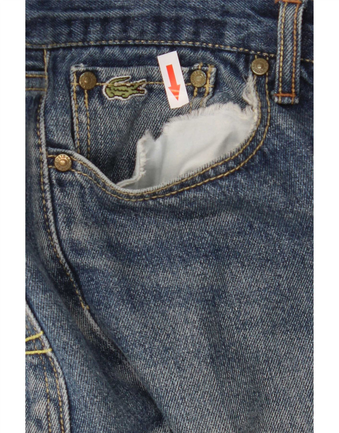 Lacoste Jean droit homme W36 L30 bleu coton