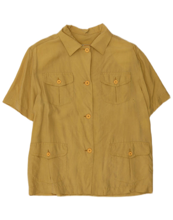 Gimel Chemise à manches courtes pour fille 15-16 ans Jaune