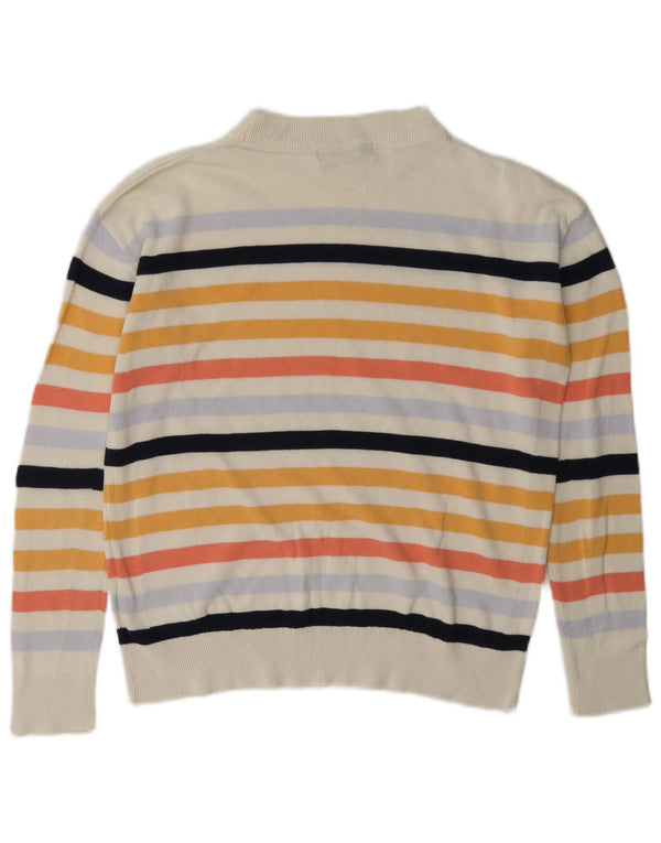 Marks & Spencer Pull ras du cou pour femme UK 6 XS Blanc cassé rayé