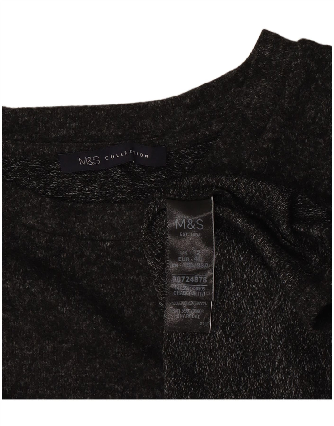 Marks & Spencer Haut à manches longues pour femme UK 42 Gris moyen Polyester