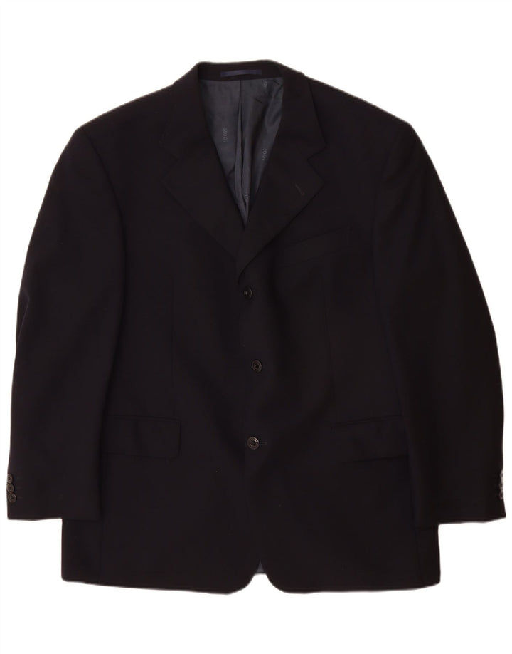 Cerruti 1881 Veste blazer 3 boutons pour homme UK 40 Grande laine vierge bleu marine