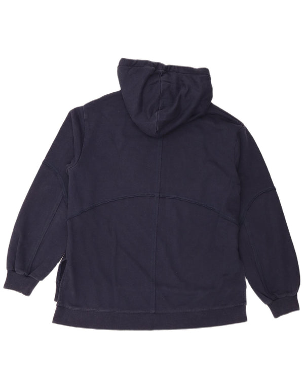 Sweaty Betty Pull à capuche surdimensionné pour femme UK 10 Petit coton bleu marine