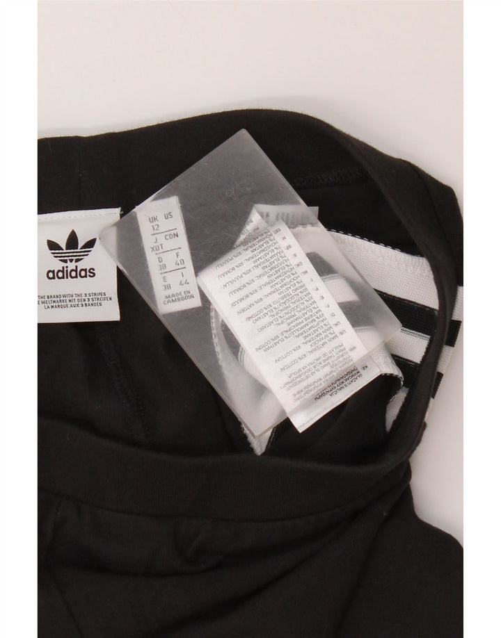 Adidas Leggings graphiques pour femmes UK 12 coton noir moyen