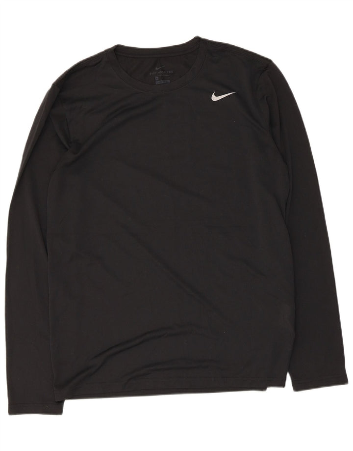 Nike Haut Dri Fit à manches longues pour homme Noir moyen Polyester