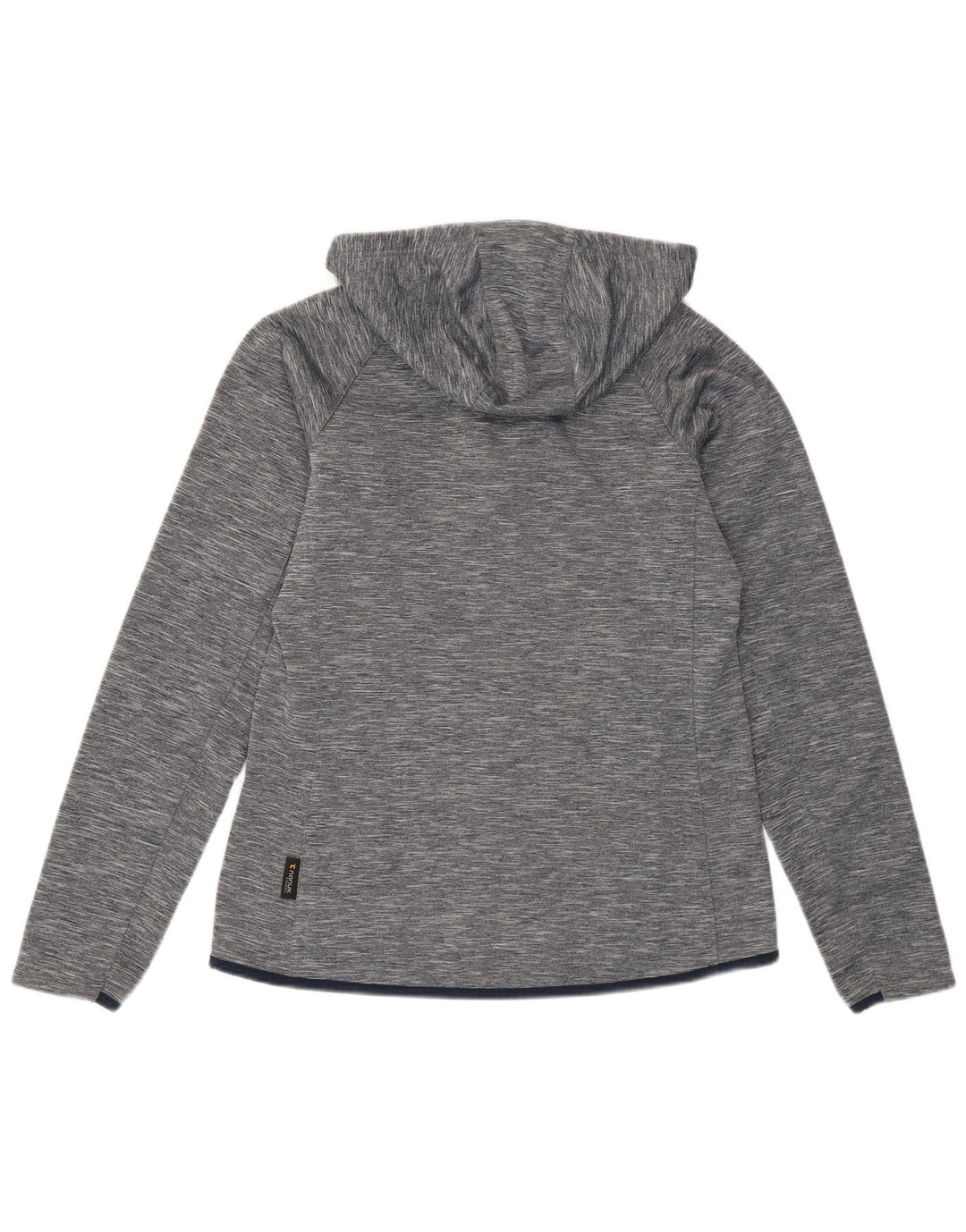 Jack Wolfskin Pull à capuche zippé pour femme UK 12 Polyester moucheté gris moyen