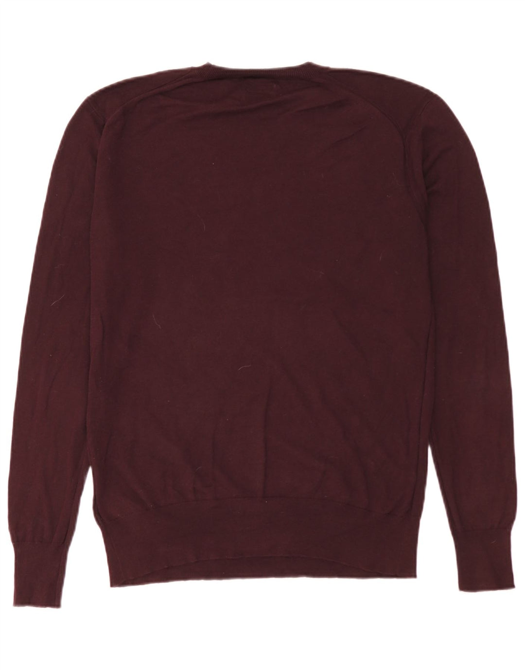 All Saints Pull col rond homme en coton bordeaux moyen
