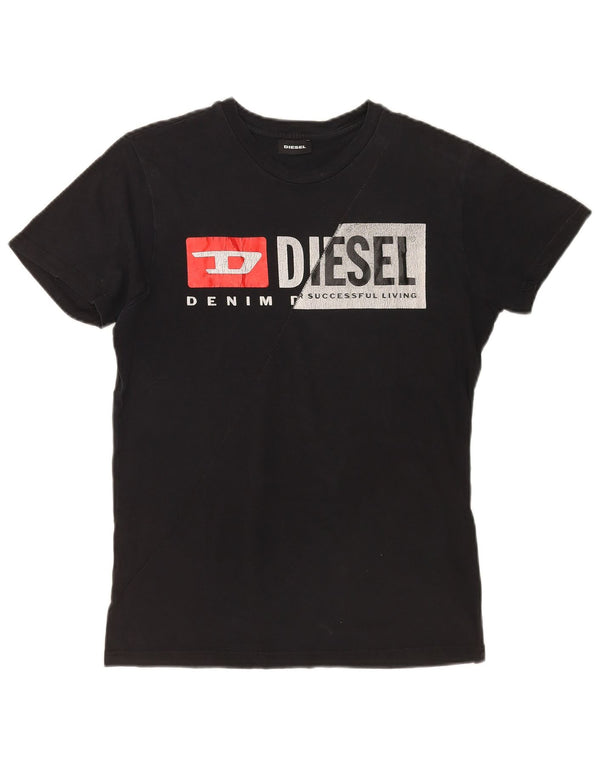 DIESEL T-Shirt Graphique Homme Petit Noir Coton